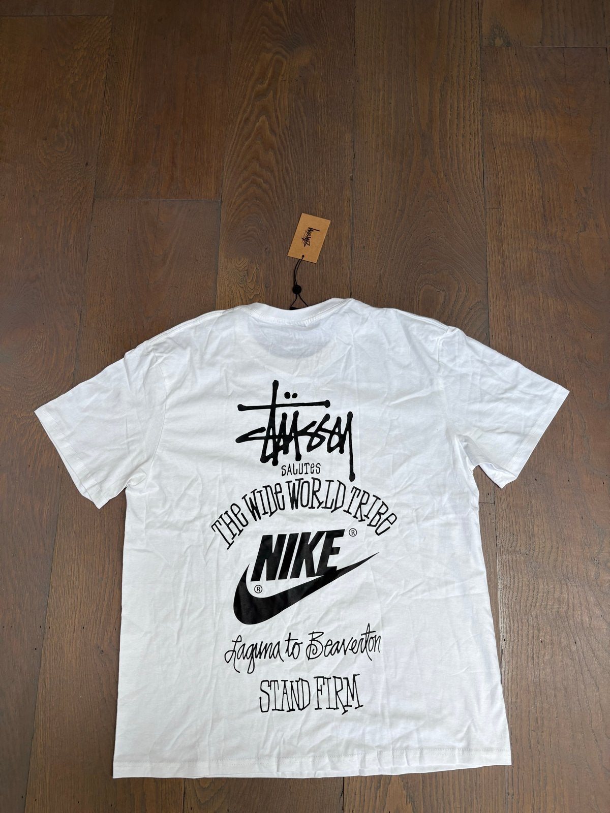 Nike x Stussy T-shirt - Maat L, Ophalen of Verzenden, Nieuw, Maat 52/54 (L), Wit