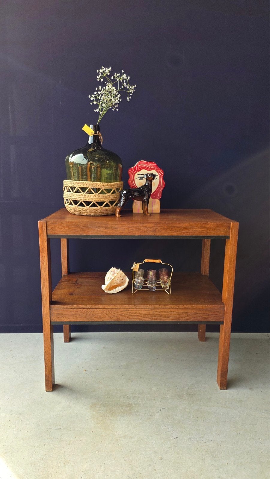 Vintage Art Deco, Amsterdamse school stijl tafel, tafeltje, Ophalen, Gebruikt, Vintage, Nvt