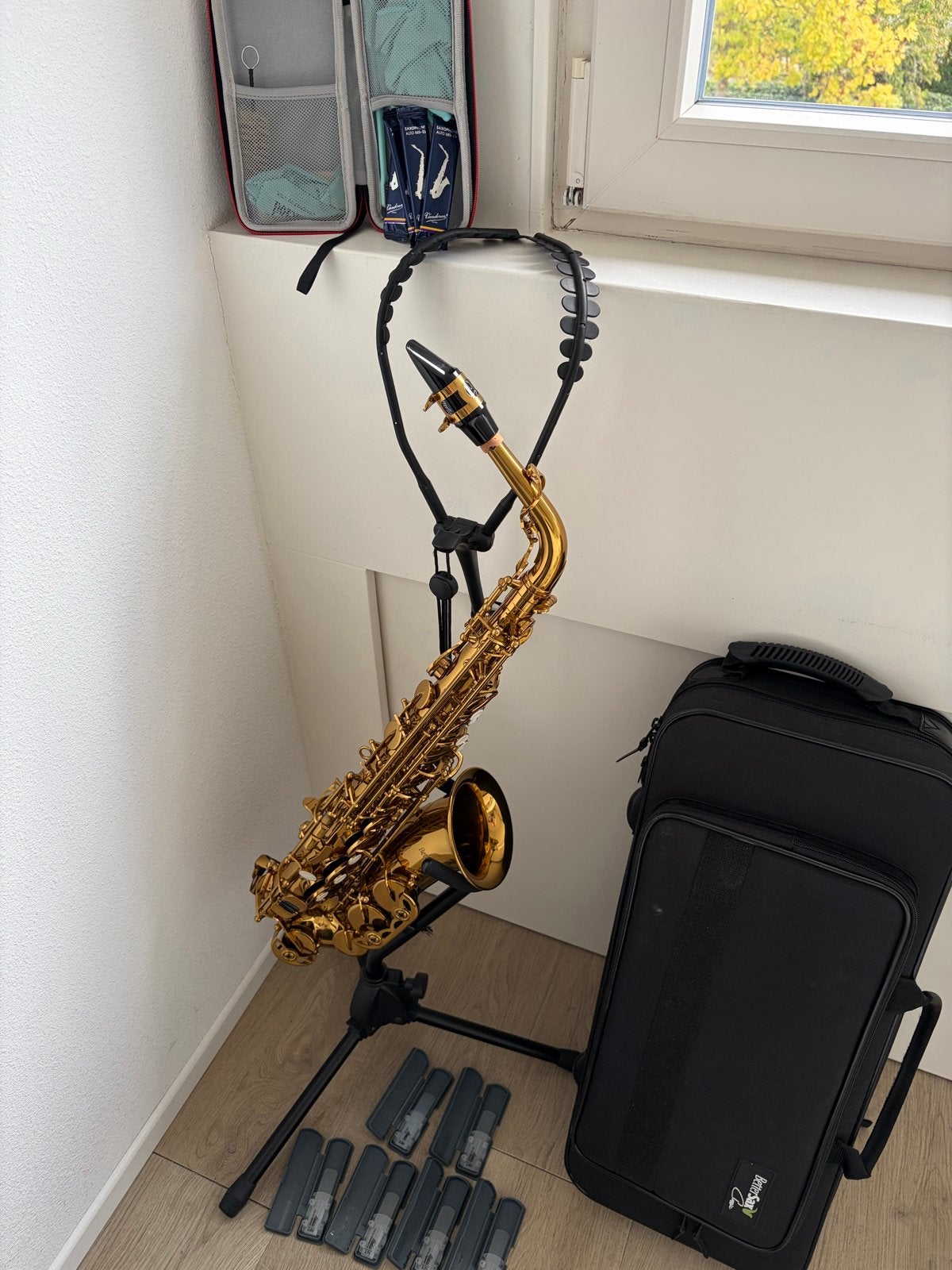 BetterSax Classic Alt-saxofoon – Zeer complete startersset, Ophalen of Verzenden, Zo goed als nieuw, Alt, Met koffer