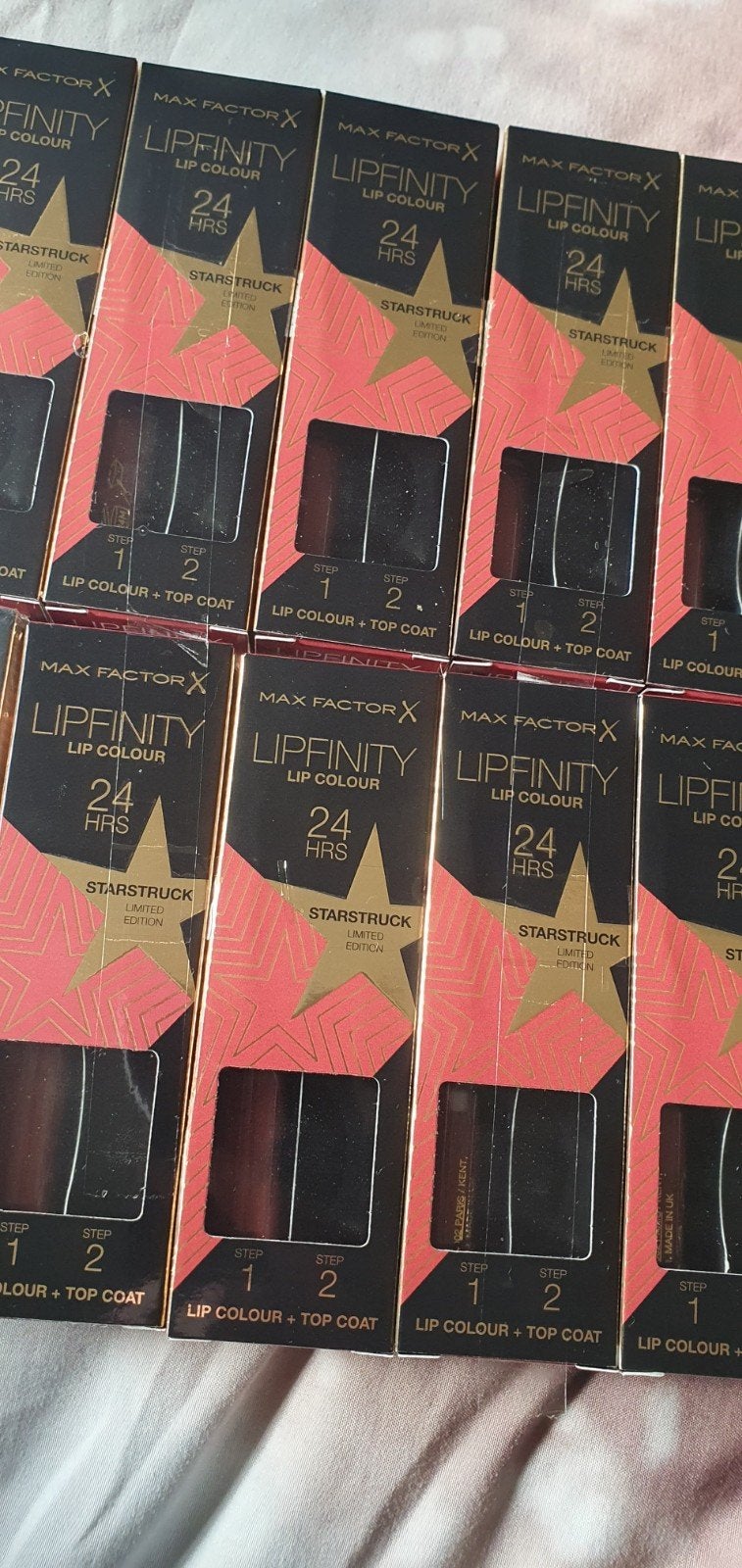 10x Max Factor Lipfinity Lip Colour 90 Statruck (zonder top, Verzenden