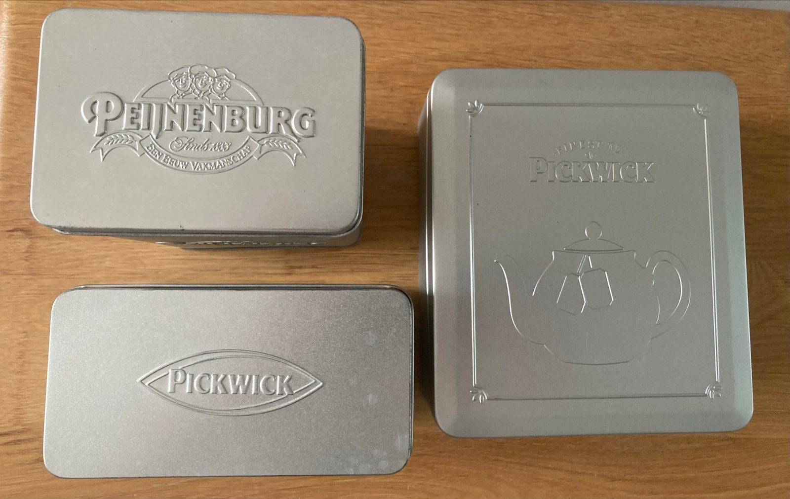 3 Vintage Blikjes: Peijnenburg & Pickwick, Verzamelen, Blikken, Ophalen of Verzenden, Gebruikt, Overige, Pickwick