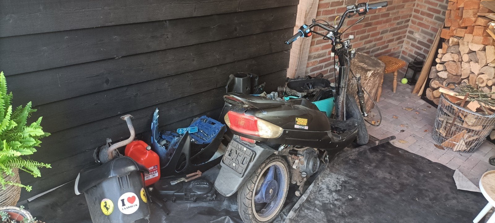 opknap scooter gy6, Ophalen