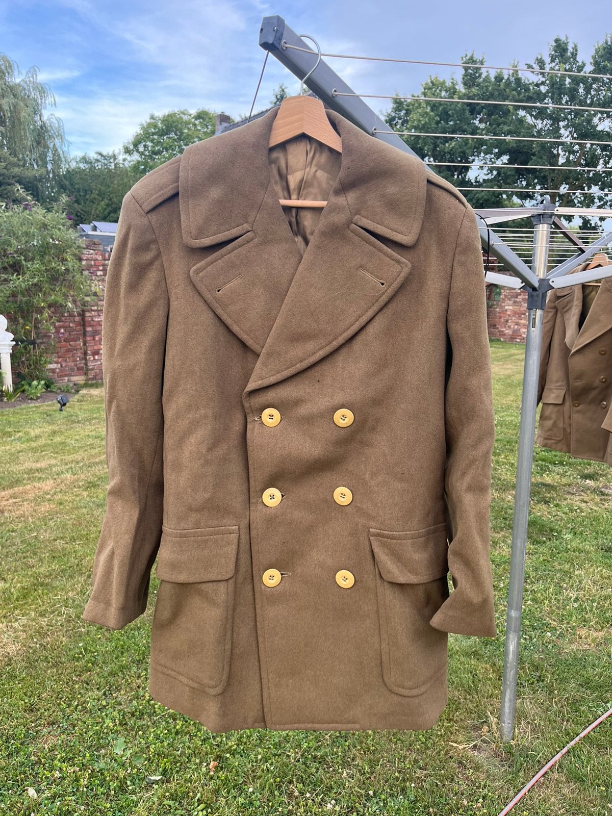 US Army officers short overcoat 1940 ww2 wo2, Ophalen of Verzenden, Amerika, Kleding of Schoenen