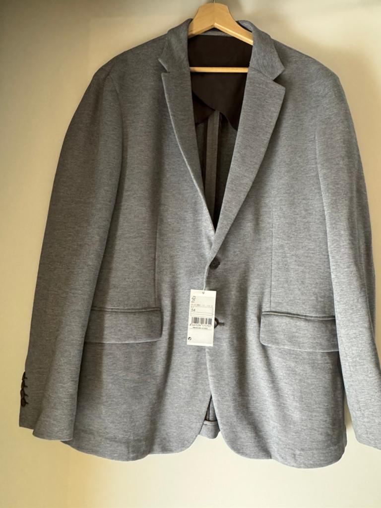 Nieuw Grijs Coltrui Jasje Maat 54, Ophalen of Verzenden, Nieuw, Overige maten, Grijs