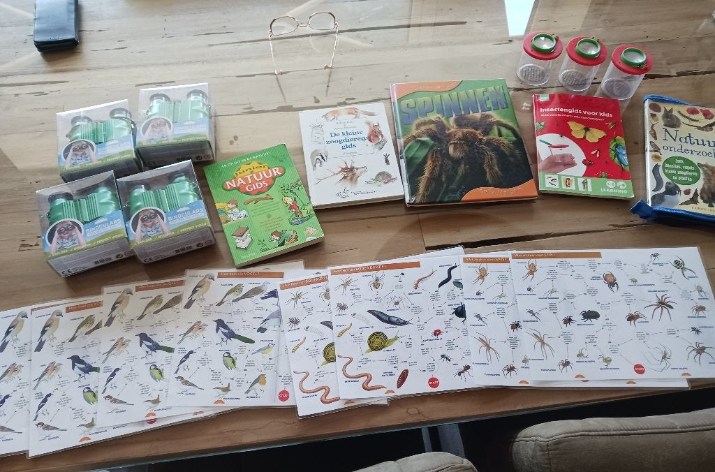 Natuurpakket kinderen inclusief verrekijkers en loeppotjes, Ophalen of Verzenden, Nieuw, Ontdekken