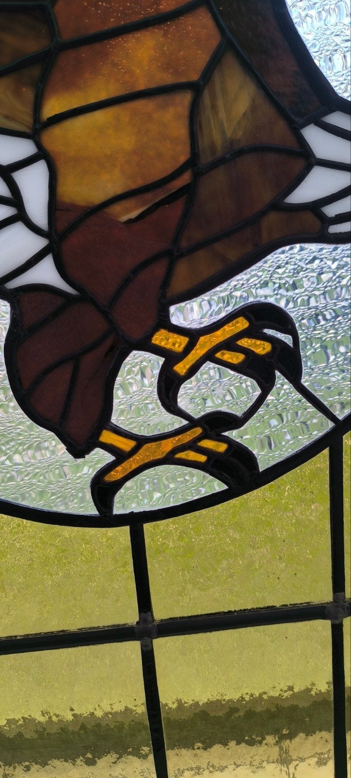 Uniek Glas-in-lood Raam met Arendmotief, Ophalen