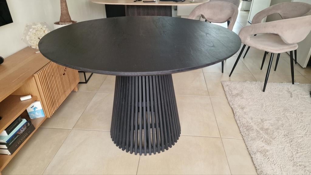 Kave Home Jeanette eettafel 120 cm zwart, Ophalen, Gebruikt, 50 tot 100 cm, 100 tot 150 cm