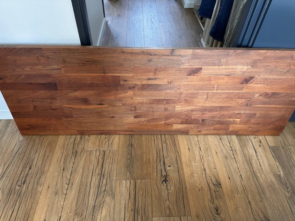 IKEA KARLBY werkblad walnootfineer 186x63,5 cm, Ophalen, Overige typen, Scandinavisch, Hout