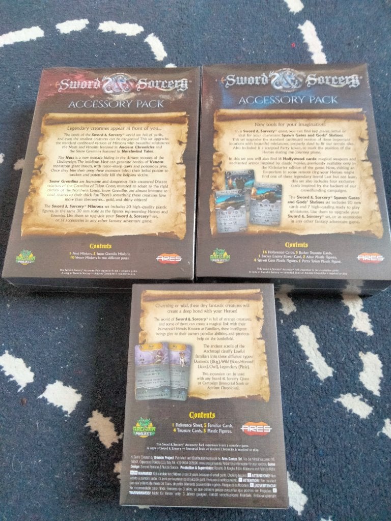 Swords and Sorcery kickstarter, Drie of vier spelers, Ophalen, Nieuw, Ares Games