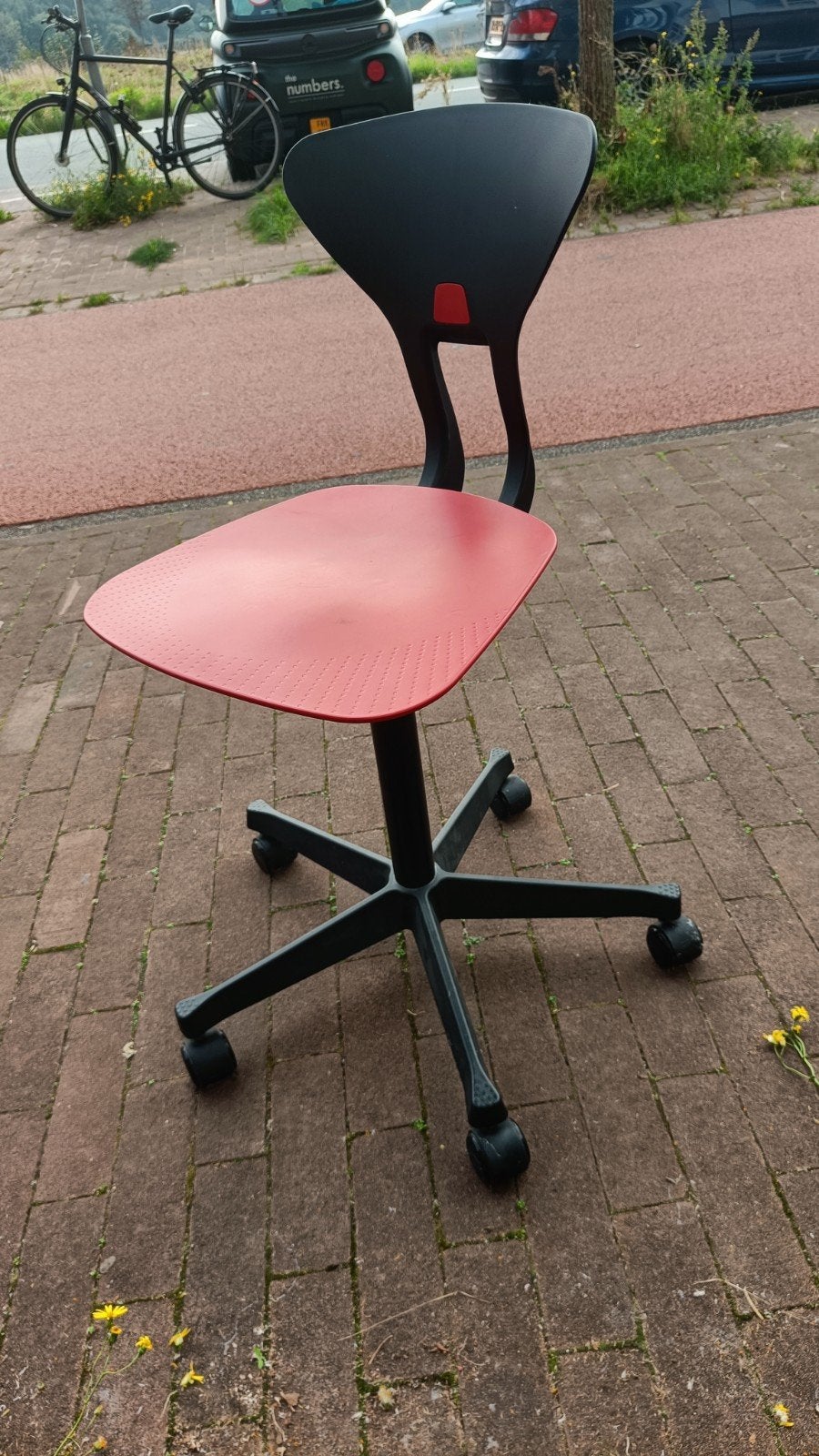Tienerbureaustoel Labofa Ray - Verstelbaar en comfortabel, Huis en Inrichting, Ophalen, Gebruikt, Bureaustoel, Rood