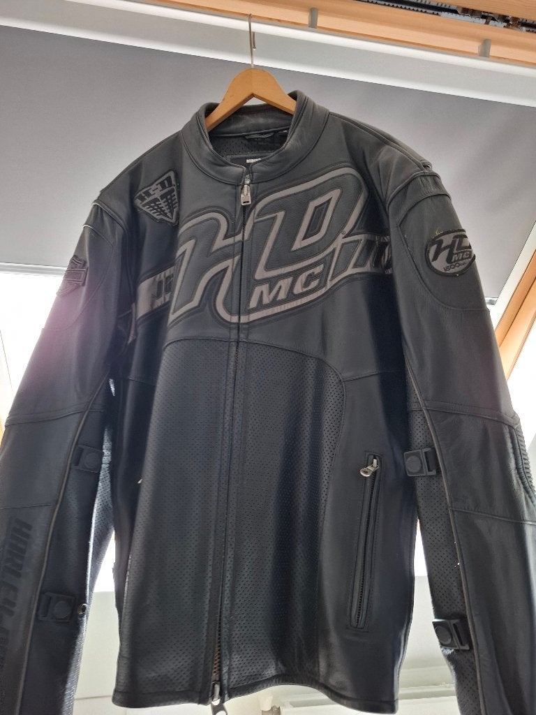 Harley Davidson leren  zomer motorjas mt XL ZGAN, Motoren, Kleding | Motorkleding, Heren, Jas | leer, Harley Davidson, Ophalen of Verzenden