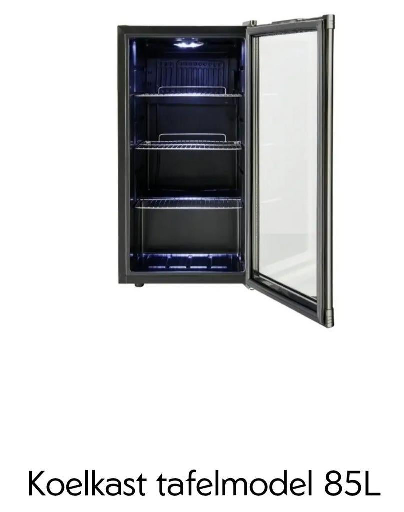 KOELKAST TAFELMODEL 85 LITER TE HUUR € 25,=, 100 tot 150 liter, Ophalen of Verzenden, Zonder vriesvak, 85 tot 120 cm
