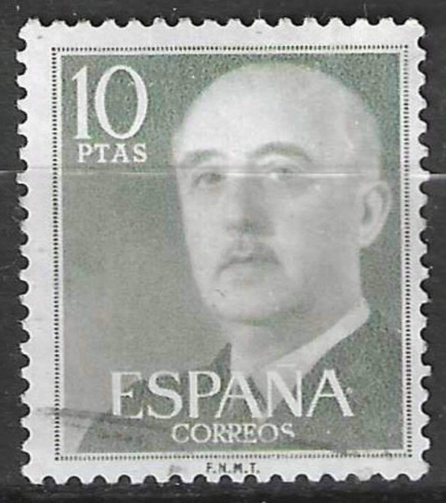 Spanje 1955-1958 - Yvert 869a - Generaal Francisco Franc(ST), Postzegels en Munten, Verzenden, Gestempeld