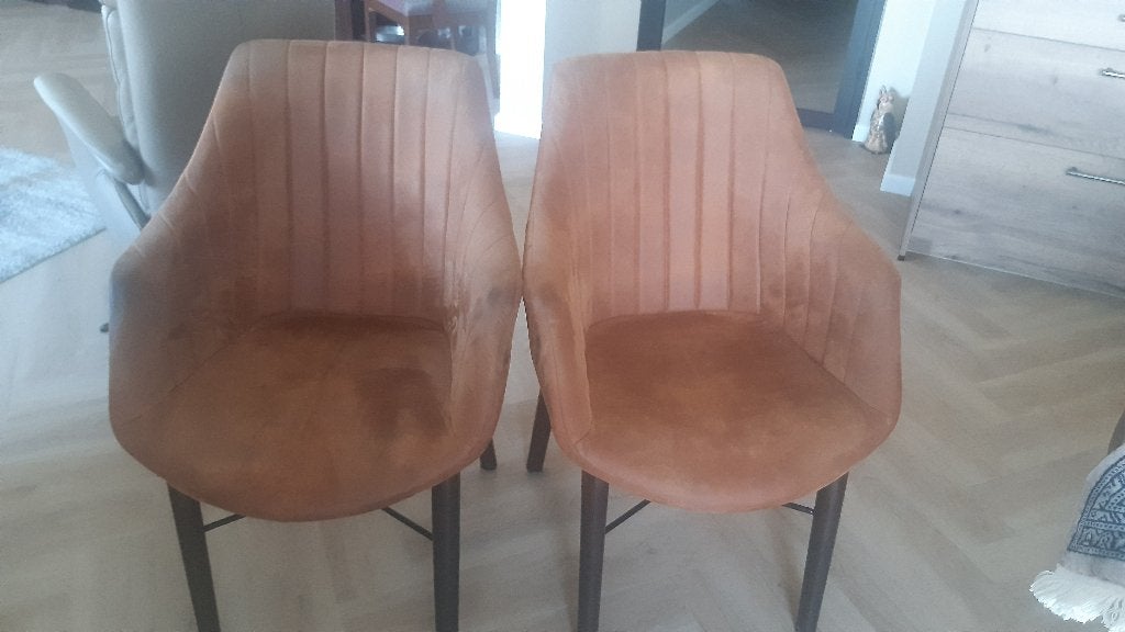3 eetkamer kuipstoelen, Ophalen, Gebruikt, Klassiek, Stof