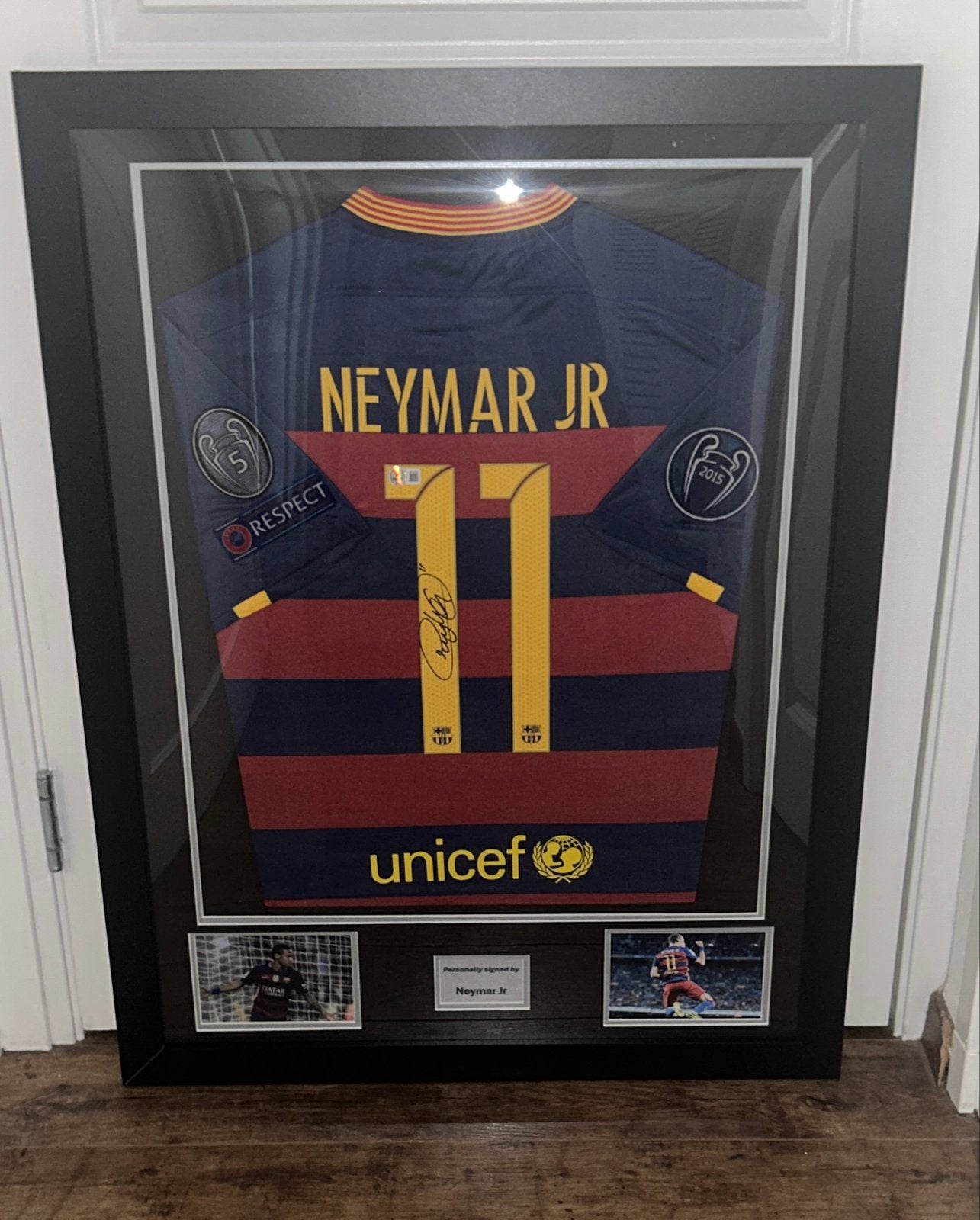 Gesigneerd Barcelona shirt Neymar - Beckett certificaat, Ophalen of Verzenden, Zo goed als nieuw, Buitenlandse clubs, Shirt
