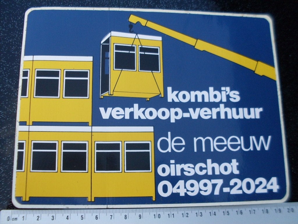 sticker de meeuw oirschot kombi's container units, Verzenden, Zo goed als nieuw, Bedrijf of Vereniging