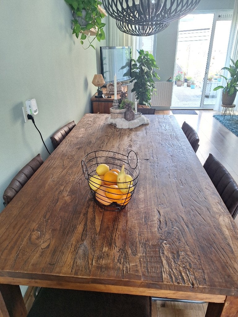 Eetkamertafel robuust, Ophalen, Gebruikt, 200 cm of meer, 50 tot 100 cm