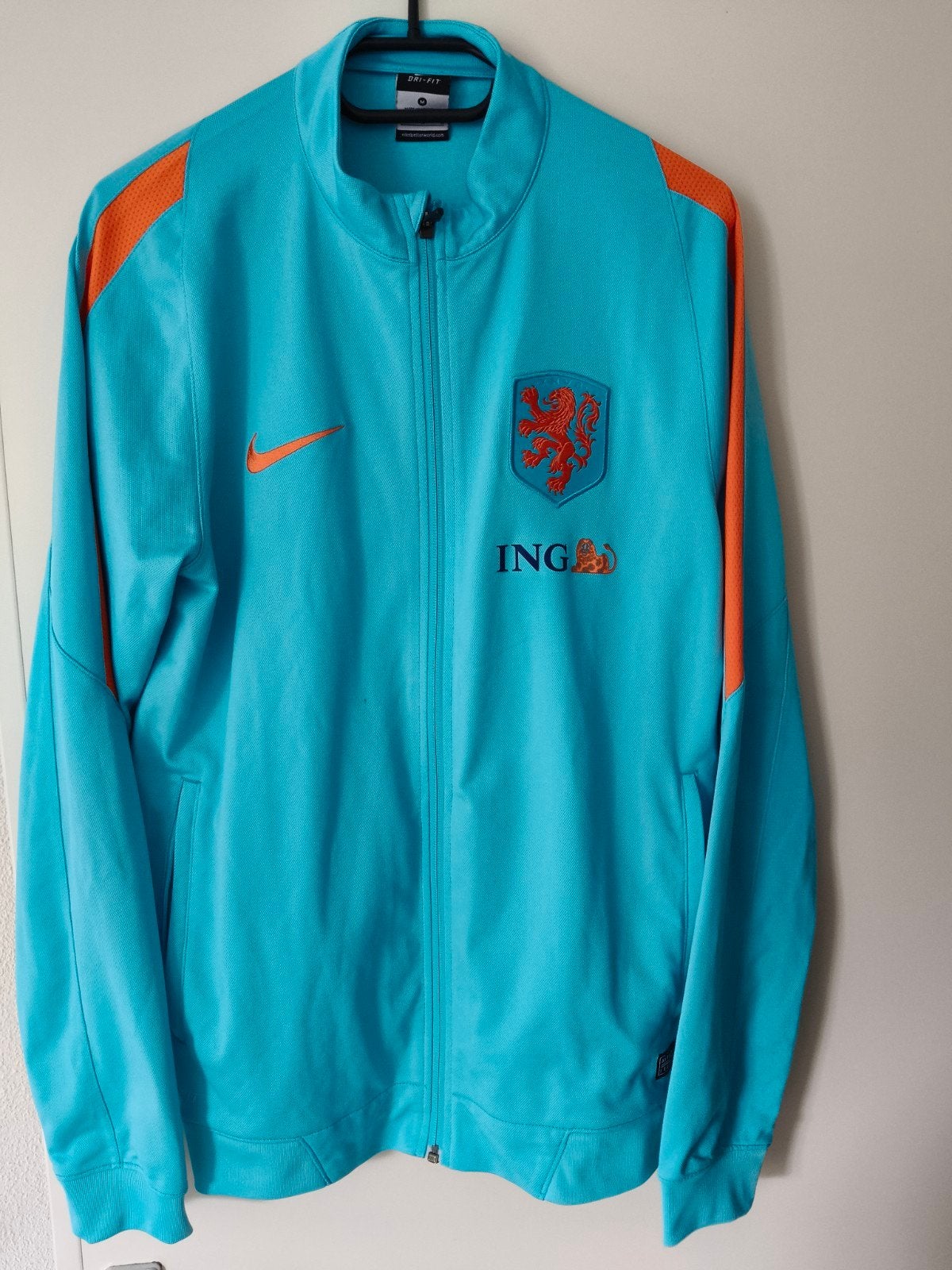 Nike Oranje Leeuwen Trainingsjack Maat M, Nike, Ophalen of Verzenden, Zo goed als nieuw, Voetbal