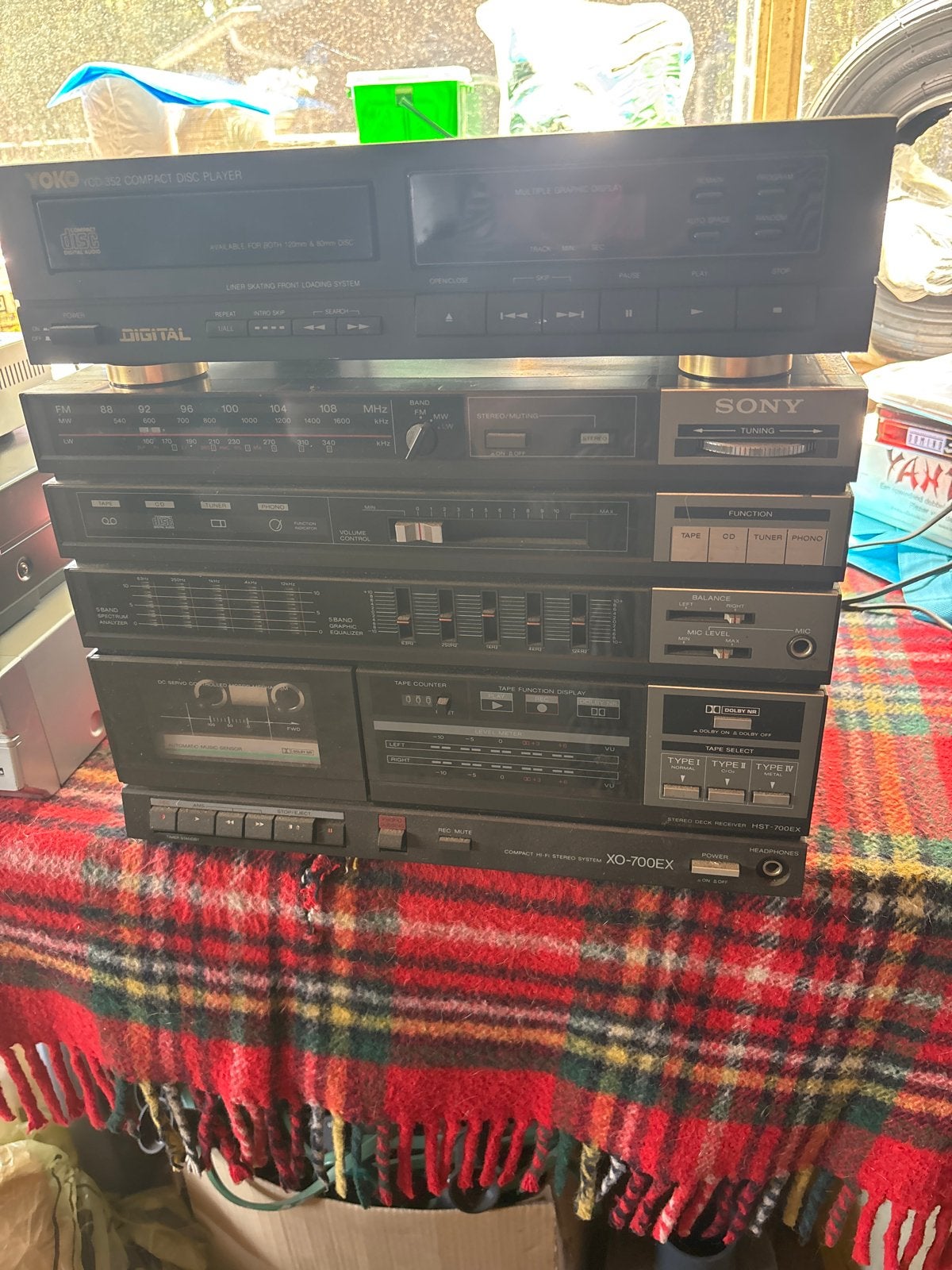 Vintage Sony XO-700EX Stereo Set met Yoko CD-speler, Ophalen, Gebruikt, Cassettedeck, Losse componenten