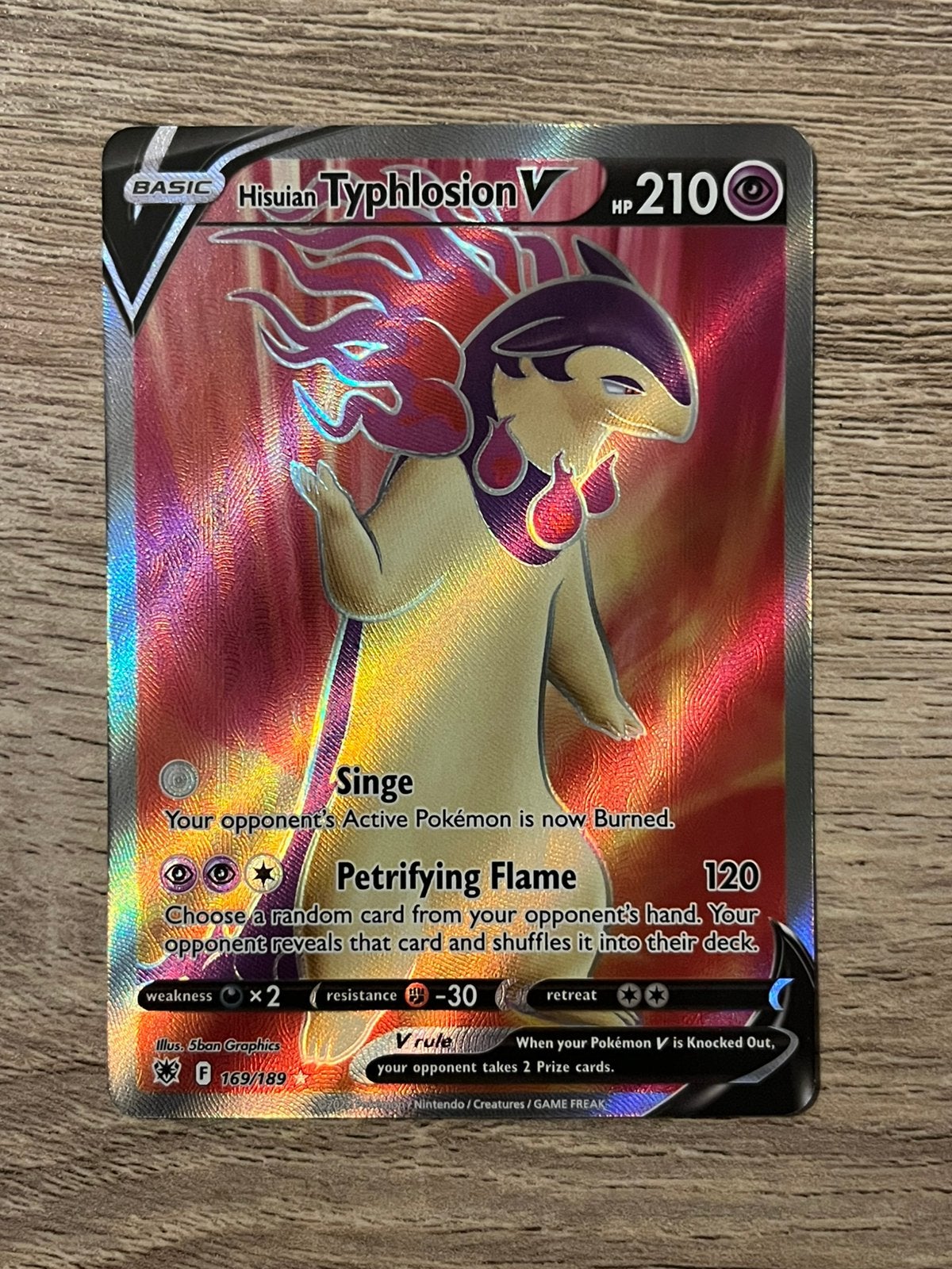 Hisuian Typhlosion V - Astral Radiance (169/189) - Pokemon, Ophalen of Verzenden, Zo goed als nieuw