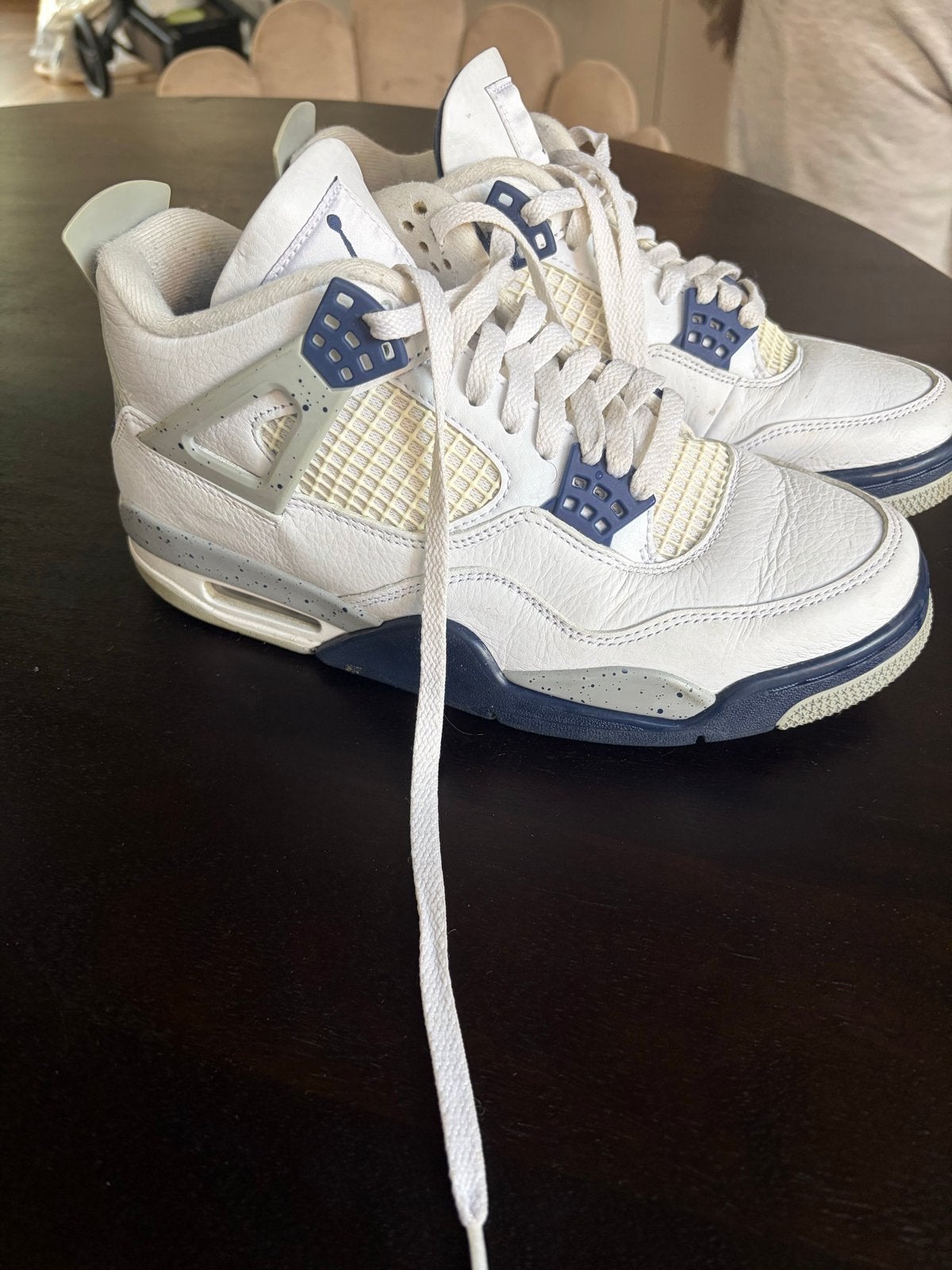 Nike Air Jordan 4 Retro Midnight Navy - Maat 41, Wit, Ophalen of Verzenden, Sneakers of Gympen, Zo goed als nieuw