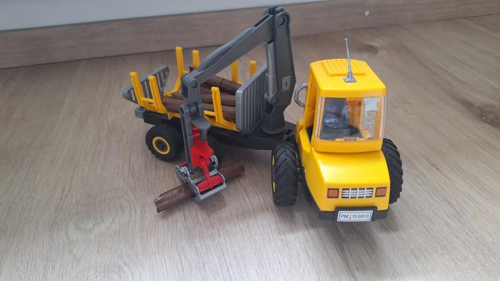 Playmobil 6538 Houthakker met Kraanwagen, Ophalen of Verzenden, Gebruikt, Complete set