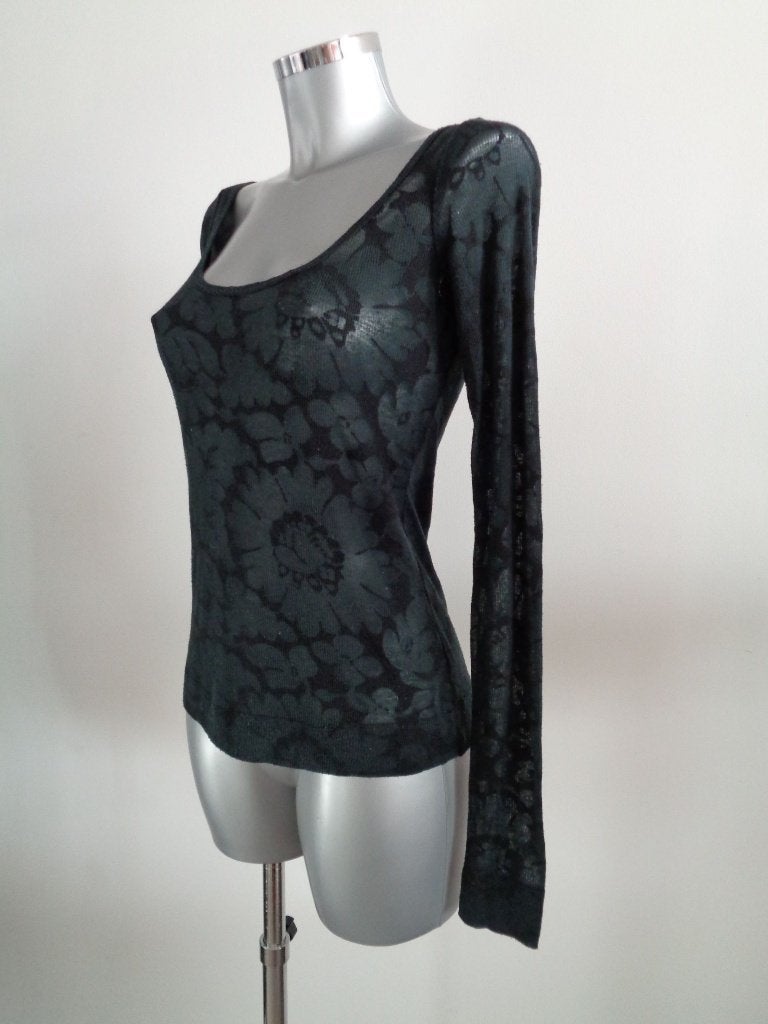 Diane von Furstenberg longsleeve, zwart, s/m origineel, Verzenden, Gedragen, Zwart, Lange mouw