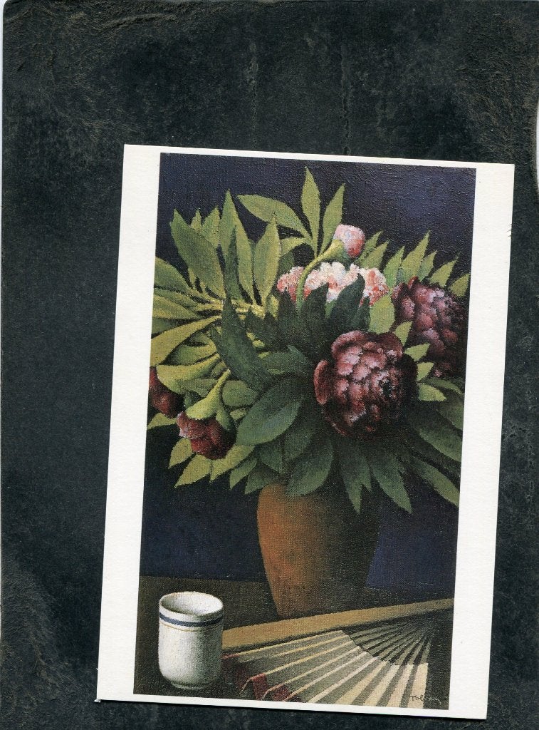 Ansicht Felix Tobeen - Stilleven met pioenen, Verzenden, 1980 tot heden, Ongelopen