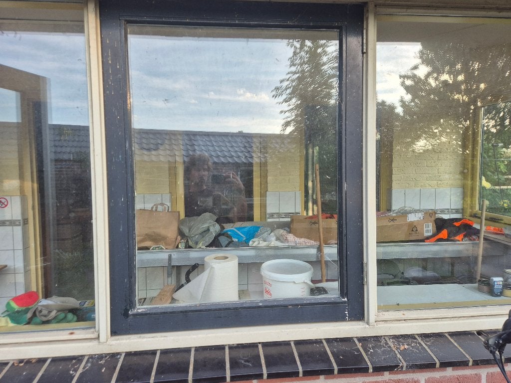 Kozijnen en draairamen inclusief dubbel glas, Ophalen, Gevelraam of Ruit, Gebruikt, 80 tot 120 cm