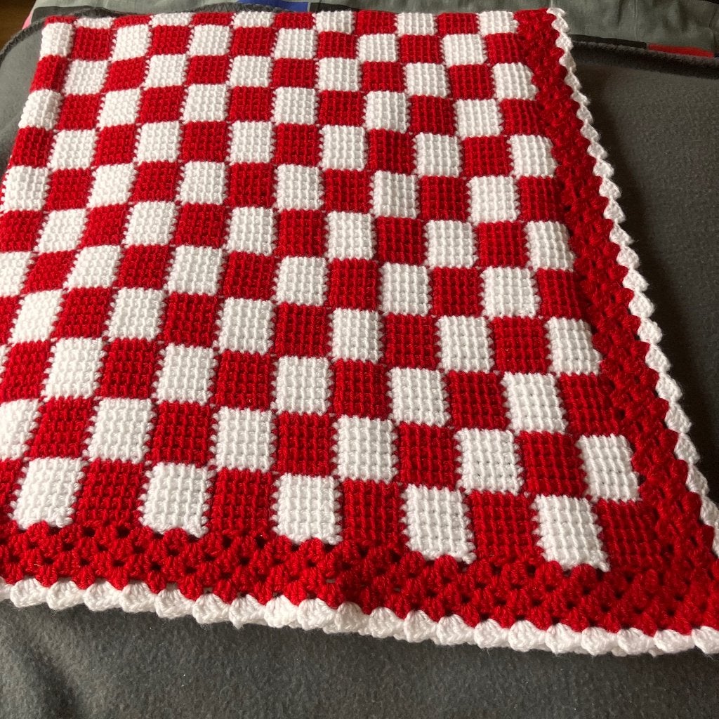 Mooi gehaakt baby dekentje., Nieuw, Ophalen of Verzenden, Handgemaakt, Rood