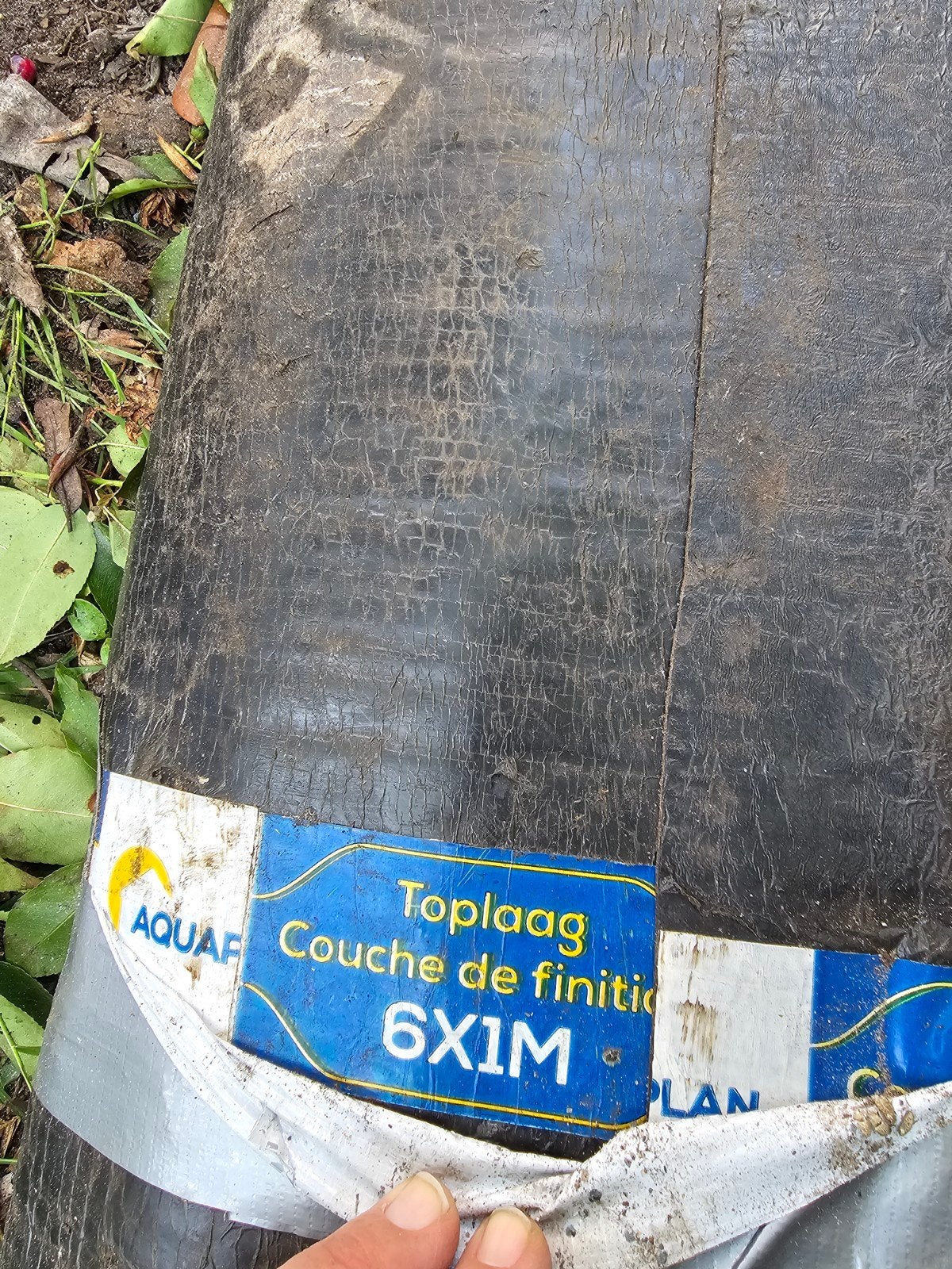 Aquaplan dakleer toplaag 6x1m, 2.5 rollen., Ophalen, Overige materialen, Zwart, Nieuw