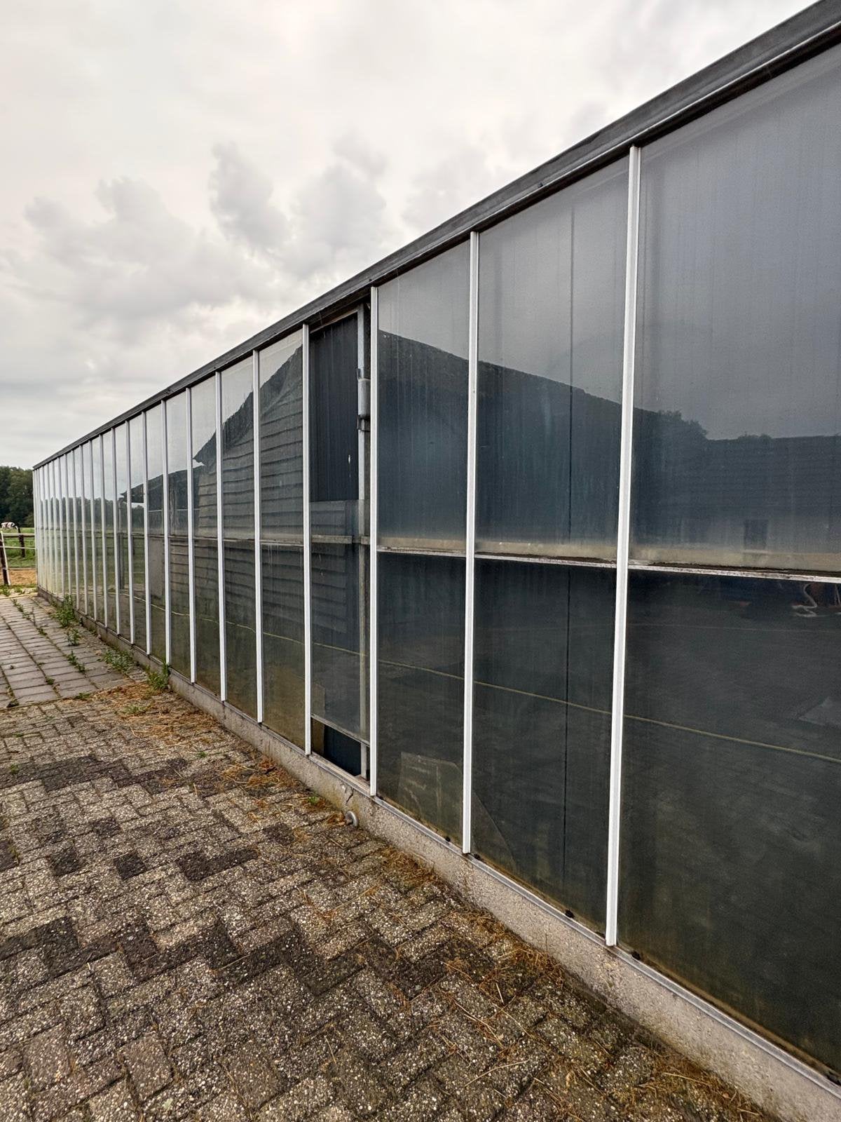 Tuinkas 20x8 meter GRATIS, Tuin en Terras, Ophalen, Glas, Gebruikt, Aluminium