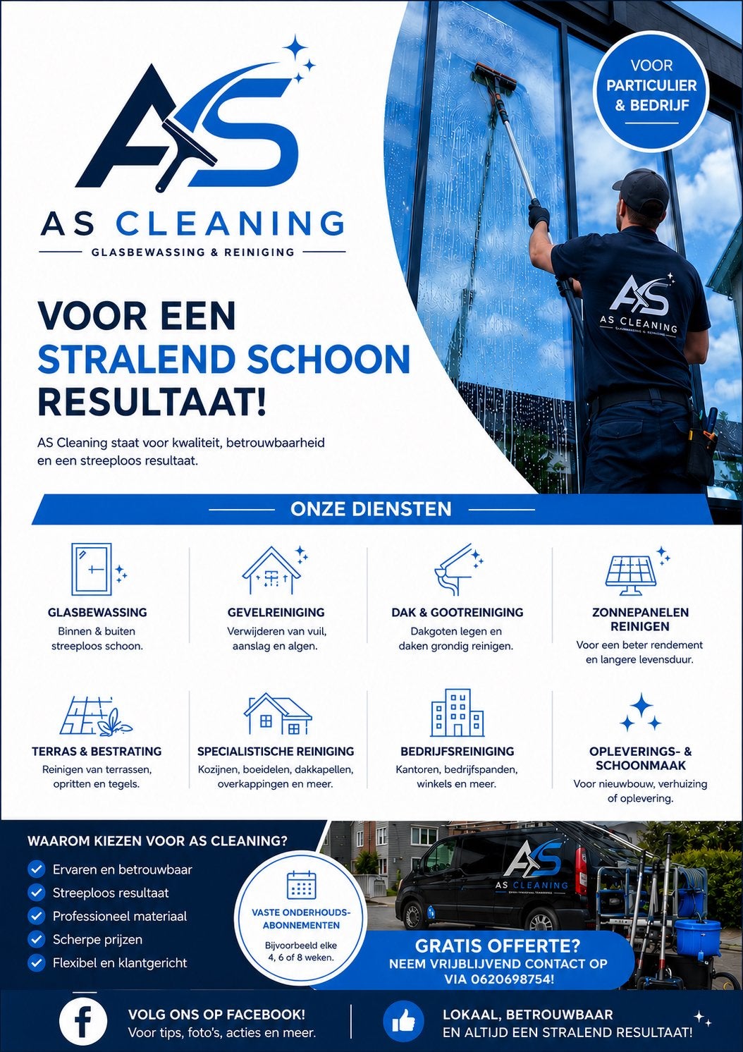 Glazenwasser, Diensten en Vakmensen, Schoonmakers en Glazenwassers, Glazenwassen binnen, Glazenwassen buiten, Schoonmaken woning
