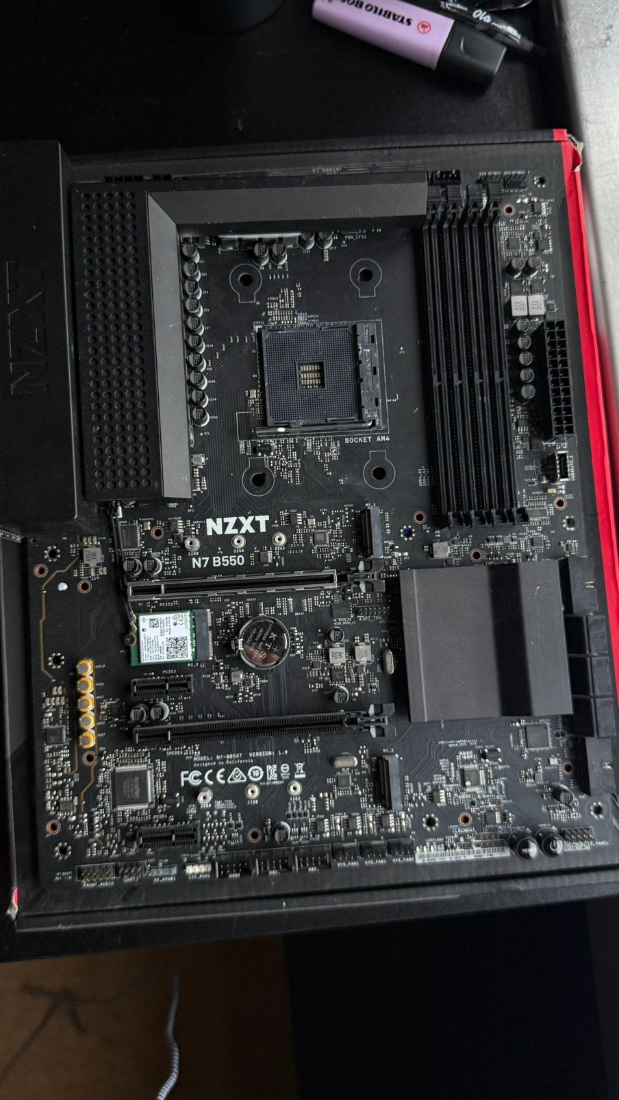 Moederbord NZXT N7 B550 Socket AM4, Ophalen of Verzenden, Zo goed als nieuw, AMD, DDR4
