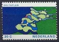 Nederland NVPH nr 1002 postfris Deltawerken 1972, Ophalen of Verzenden, Na 1940, Postfris