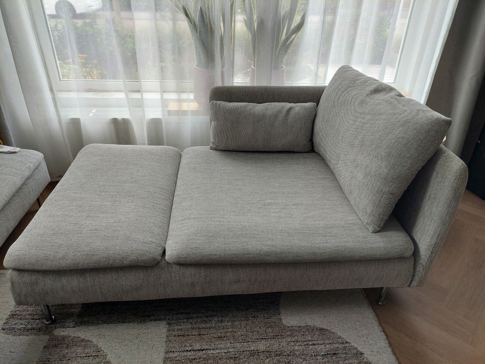 Nette Ikea Söderhamn chaise longue/bank Viarp beige/bruin, Ophalen, Zo goed als nieuw