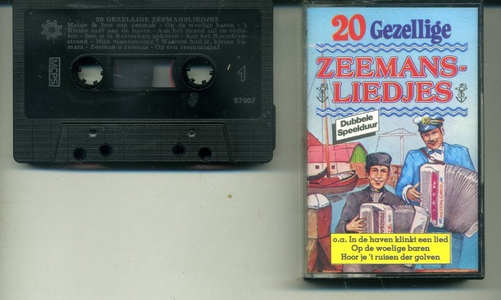 20 Gezellige Zeemansliedjes cassette ZGAN, Cd's en Dvd's, Cassettebandjes, 1 bandje, Ophalen of Verzenden, Zo goed als nieuw, Origineel