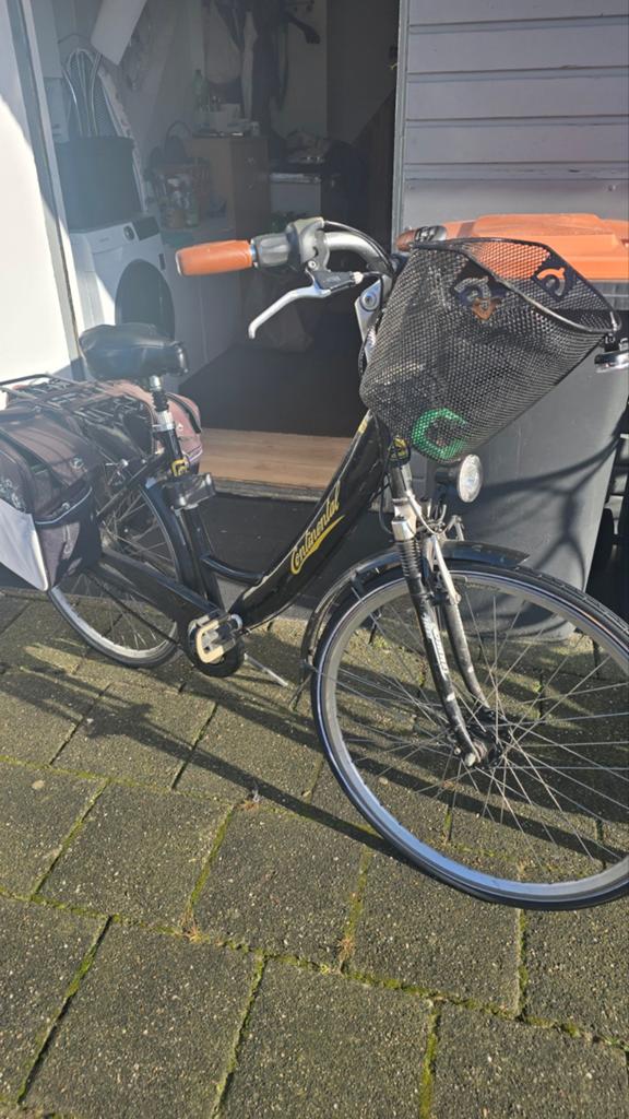 Continental Damesfiets met mand en fietstassen, Fietsen en Brommers, Fietsen | Dames | Damesfietsen, Overige merken, Velgrem, Versnellingen