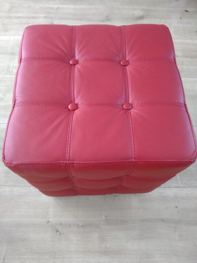 Hocker Poef Cube Rood ZGAN, Huis en Inrichting, Ophalen, Minder dan 50 cm, 125 cm of meer, Vierkant