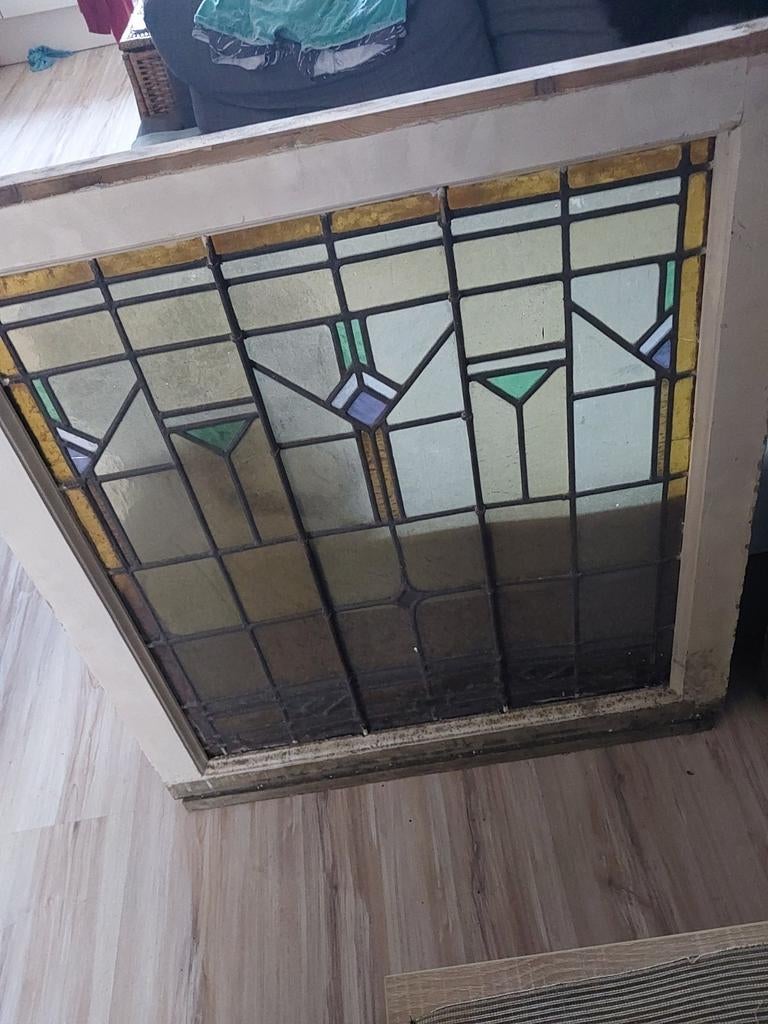 Glas in lood oud, Ophalen of Verzenden, Minder dan 80 cm, Glas in lood, Minder dan 80 cm