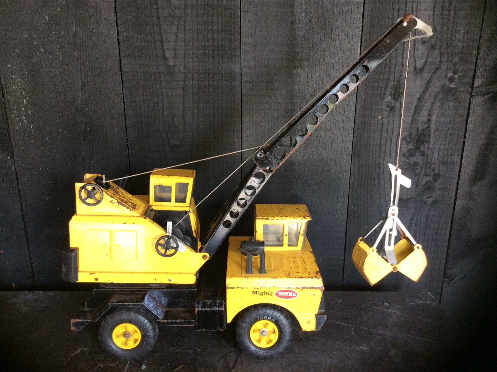 Vintage Tonka Kraanwagen - Mighty Tonka Speelgoed, Ophalen of Verzenden, Gebruikt