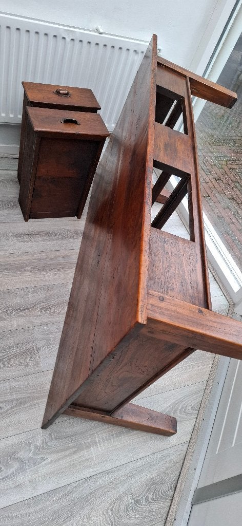 tropisch hardhouten tafel, Ophalen, 100 tot 150 cm, Rustiek, 50 tot 100 cm