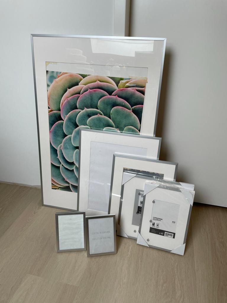 Set fotolijsten diverse formaten (7 stuks), Ophalen, Zo goed als nieuw