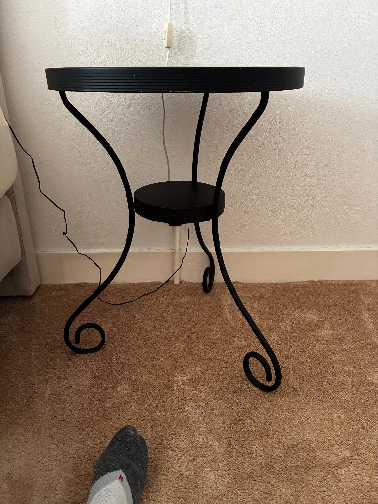 Nachtkastje, Huis en Inrichting, Ophalen, Minder dan 45 cm, Metaal of Aluminium, 55 tot 70 cm