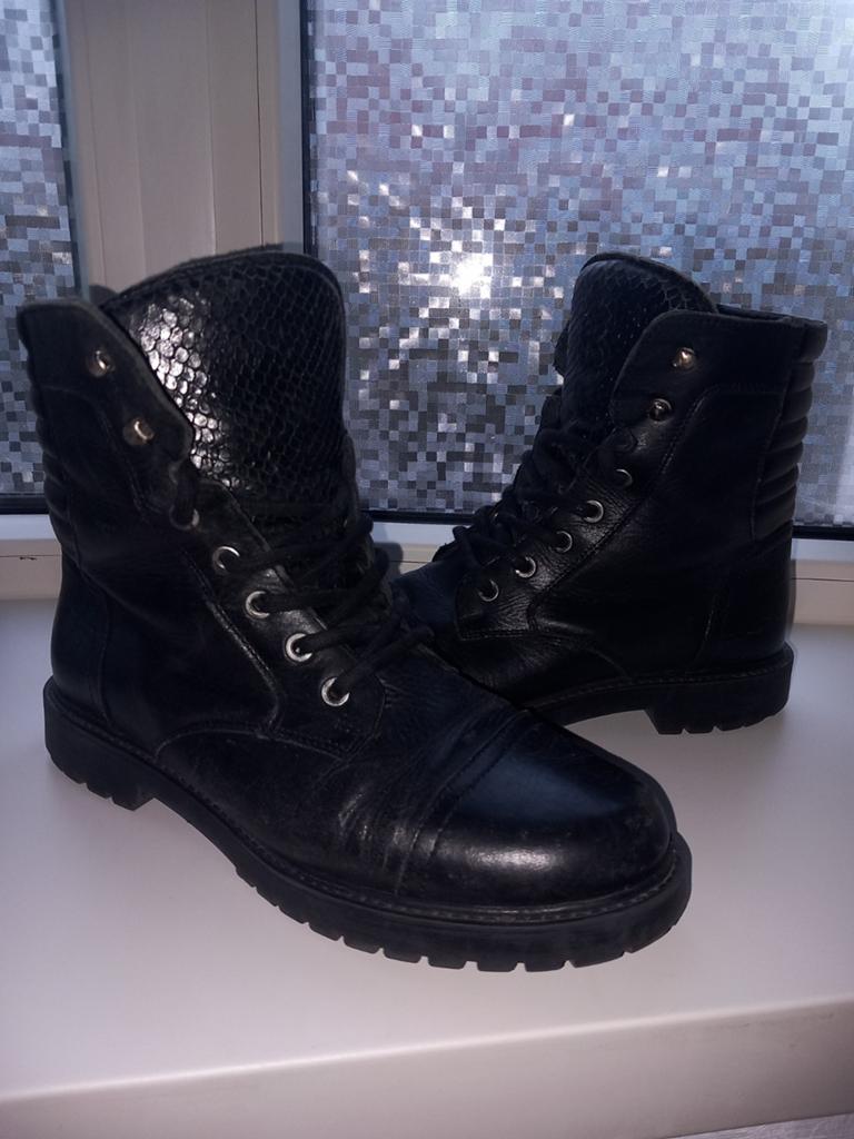 Shoecolate veterboots mt.39, Ophalen of Verzenden, Zo goed als nieuw, Zwart