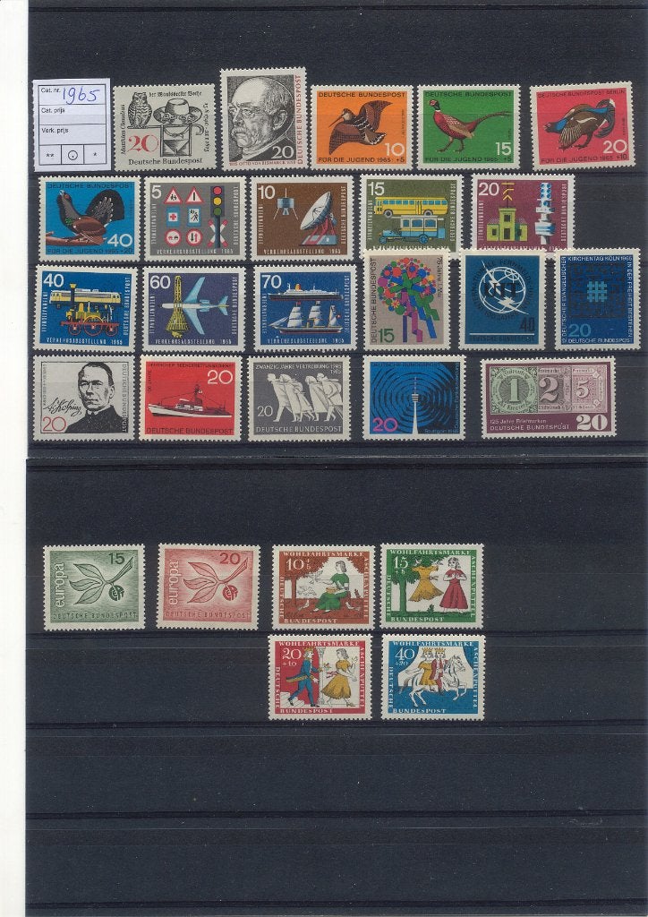 Duitsland, Bund, BRD, 1965, postfris compleet., Ophalen of Verzenden, BRD, Postfris