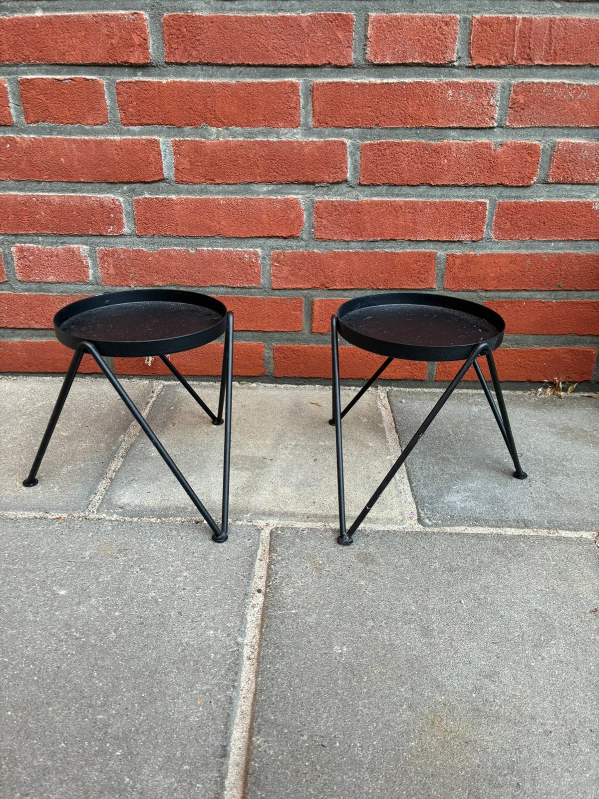 Bloempot standaard, Tuin en Terras, Ophalen, Zo goed als nieuw, Rond, Minder dan 25 cm