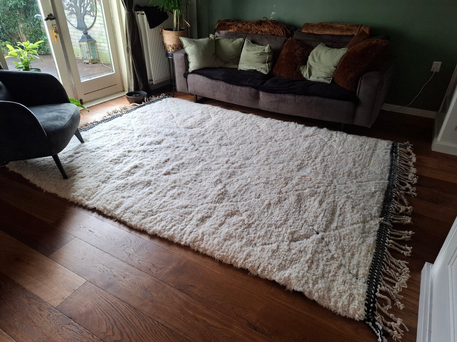 Beni Ourain Tapijt 210x305 cm nooit gebruikt, Ophalen, Beni Ourain, Marokkaans, Bohemian, 200 cm of meer, Zo goed als nieuw