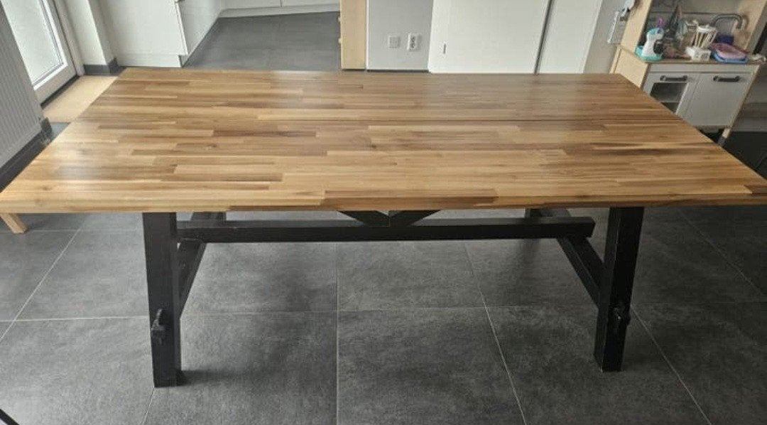 Ikea skogsta 200x100, Gebruikt, 50 tot 100 cm, Vijf personen of meer, 150 tot 200 cm