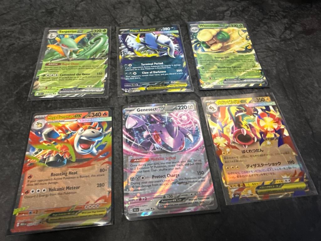 Zeldzame Pokémon kaarten - EX en Mega EX collectie, Verzenden, Zo goed als nieuw, Meerdere kaarten, Foil